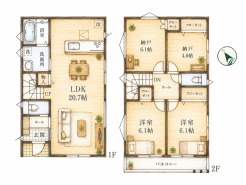 1号棟　5,480万円　間取図