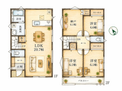 2号棟5,580万円　間取図